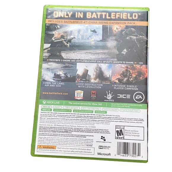 XBOX 360 Battlefield 4 Video Game-Rated M 17+-GUC - Picture 2 of 6